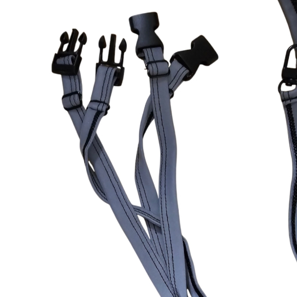 Awesome Reflective Circuit Rave Dance Wear Bodysuit With Leg Straps & Belt - Picture 9 of 14